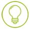 a single bulb green icon
